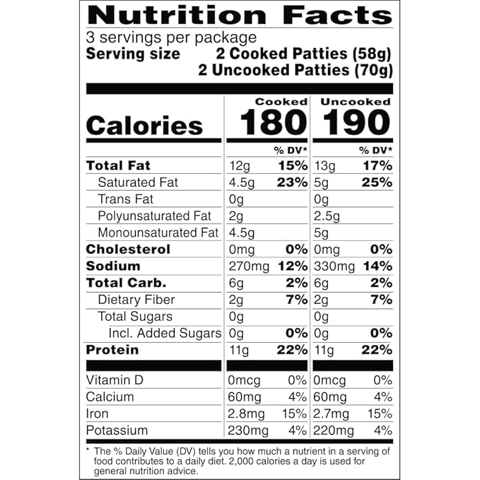 Beyond Breakfast Sausage Plant - Based Patties Box,6 Pack,7.4 Oz - For Health For Ethics -