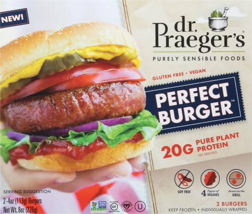 Dr. Praeger's, Perfect Burgers, 4 Ounce, 2 Count - For Health For Ethics -