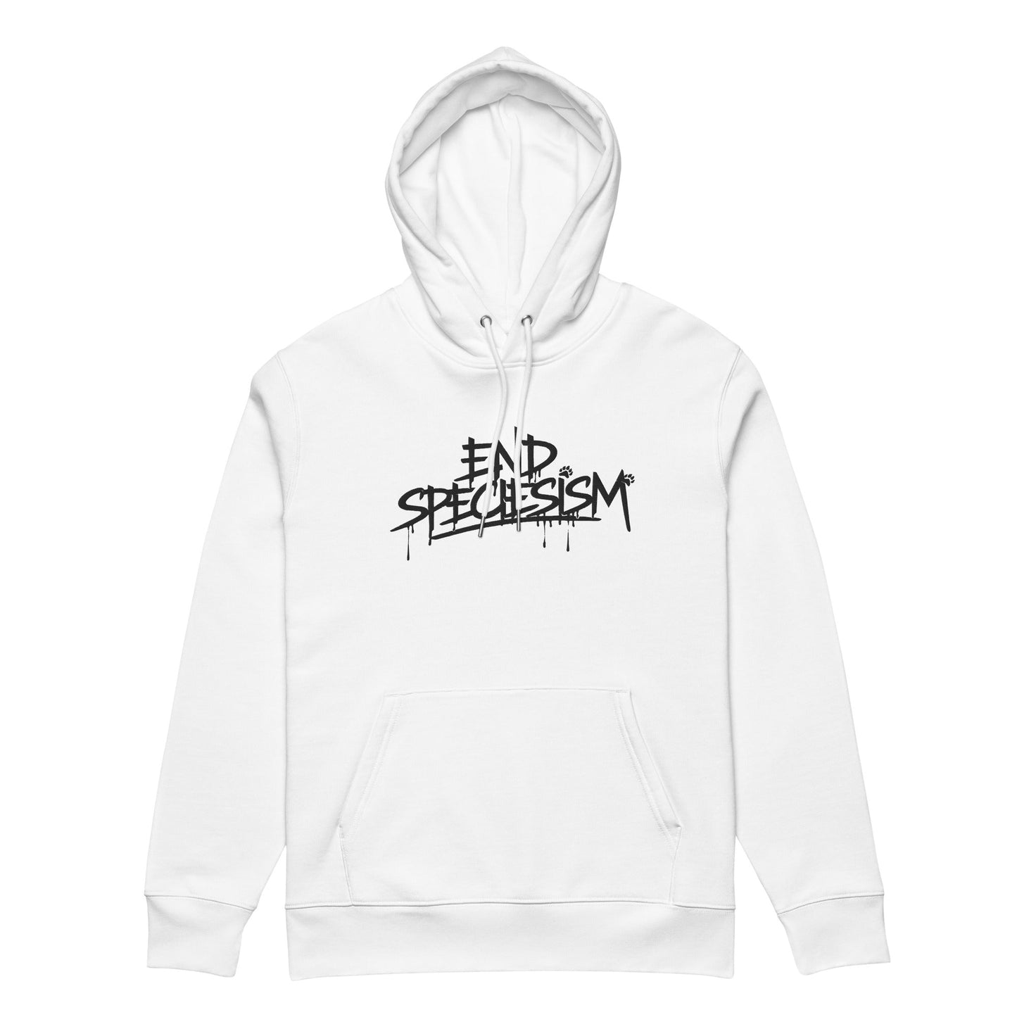 End Speciesism Hoodie - For Health For Ethics - White