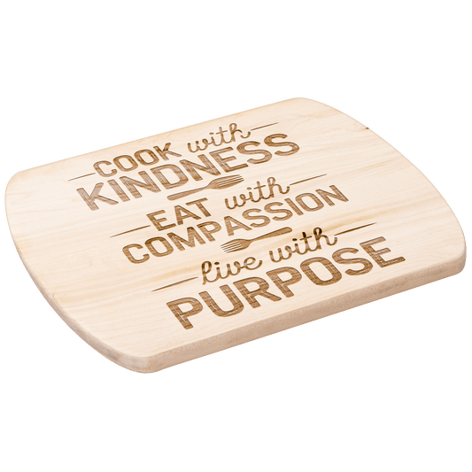 Vegan Kitchen Manifesto Cutting Board - For Health For Ethics - Small