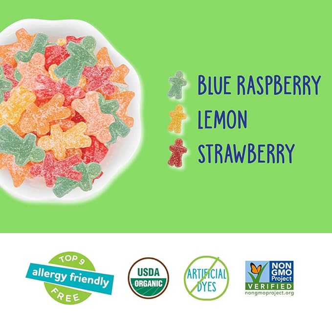 YumEarth Organic Sour Littles Chewy Candy - Allergy Friendly (Top 9 Free), No Artificial Dyes or Flavors, Non GMO, Gluten Free, Vegan Candy Snacks - 5 Ounce Bag - For Health For Ethics -