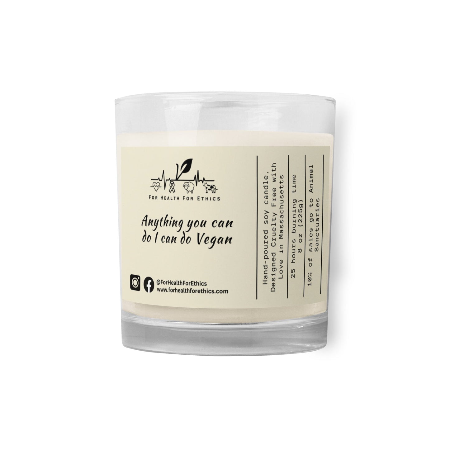 Anything you can do I can do Vegan candle - For Health For Ethics -