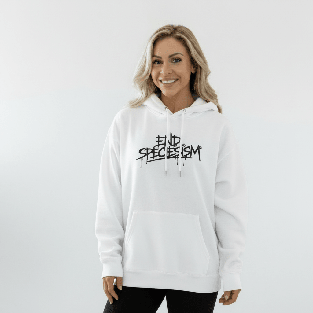 End Speciesism Hoodie - For Health For Ethics - Black