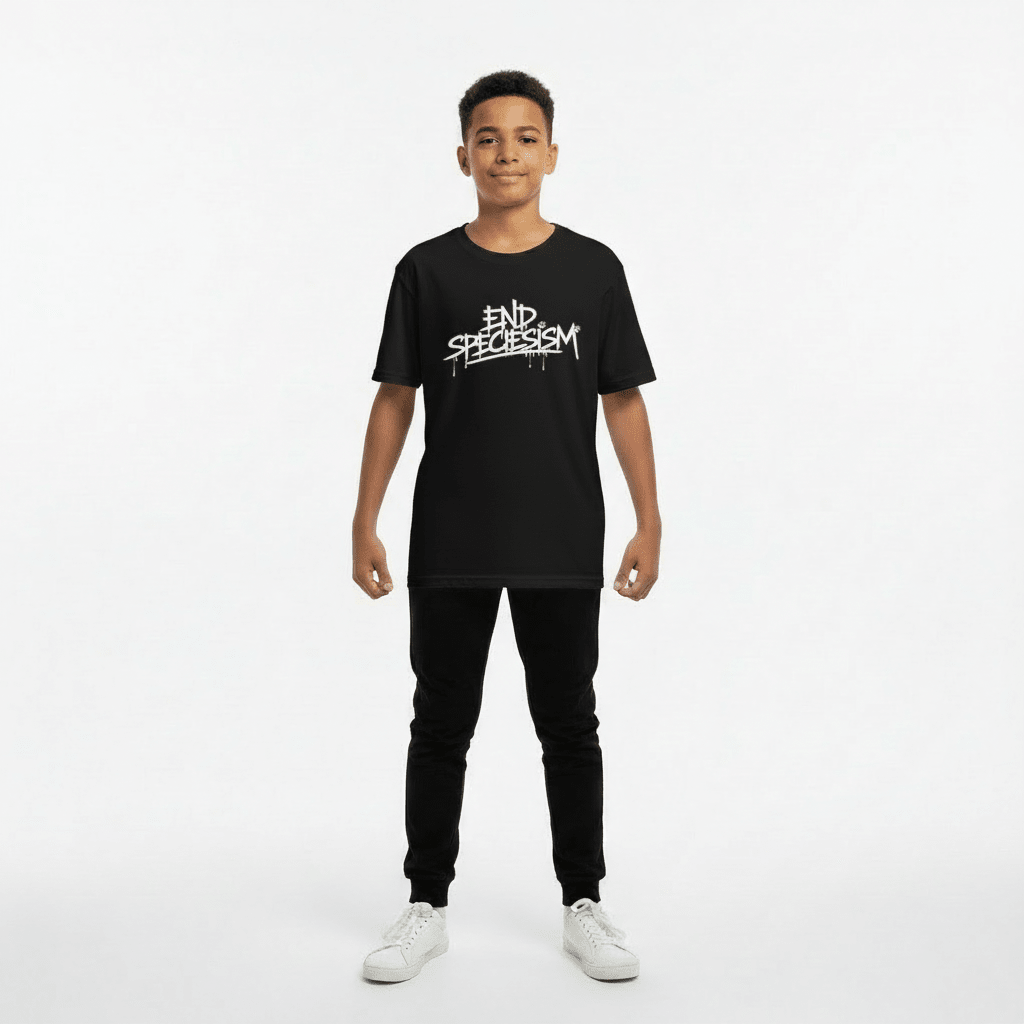 End Speciesism kids t-shirt - For Health For Ethics - Black