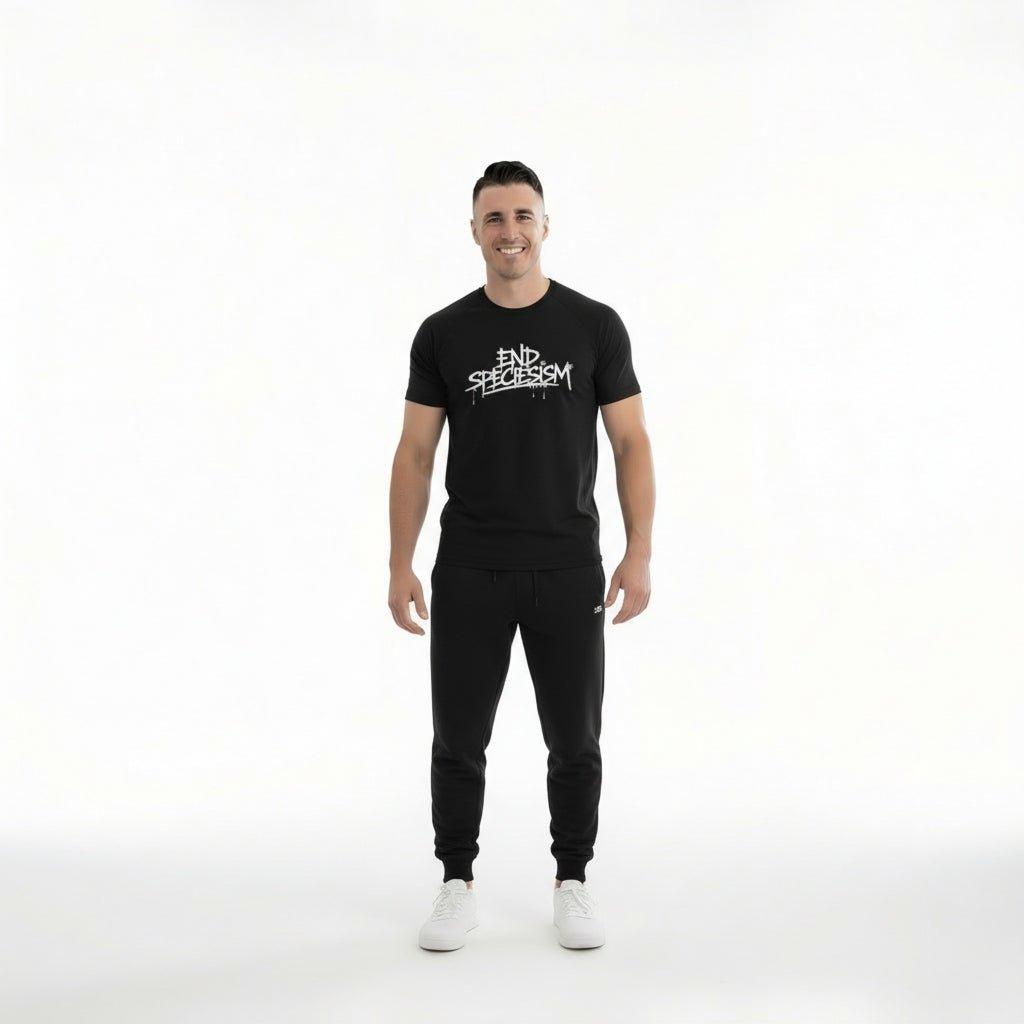 End Speciesism T-shirt - For Health For Ethics - Black