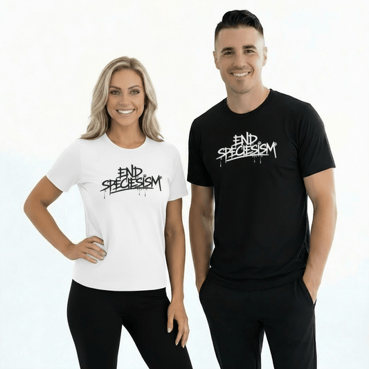 End Speciesism T-shirt - For Health For Ethics - Black