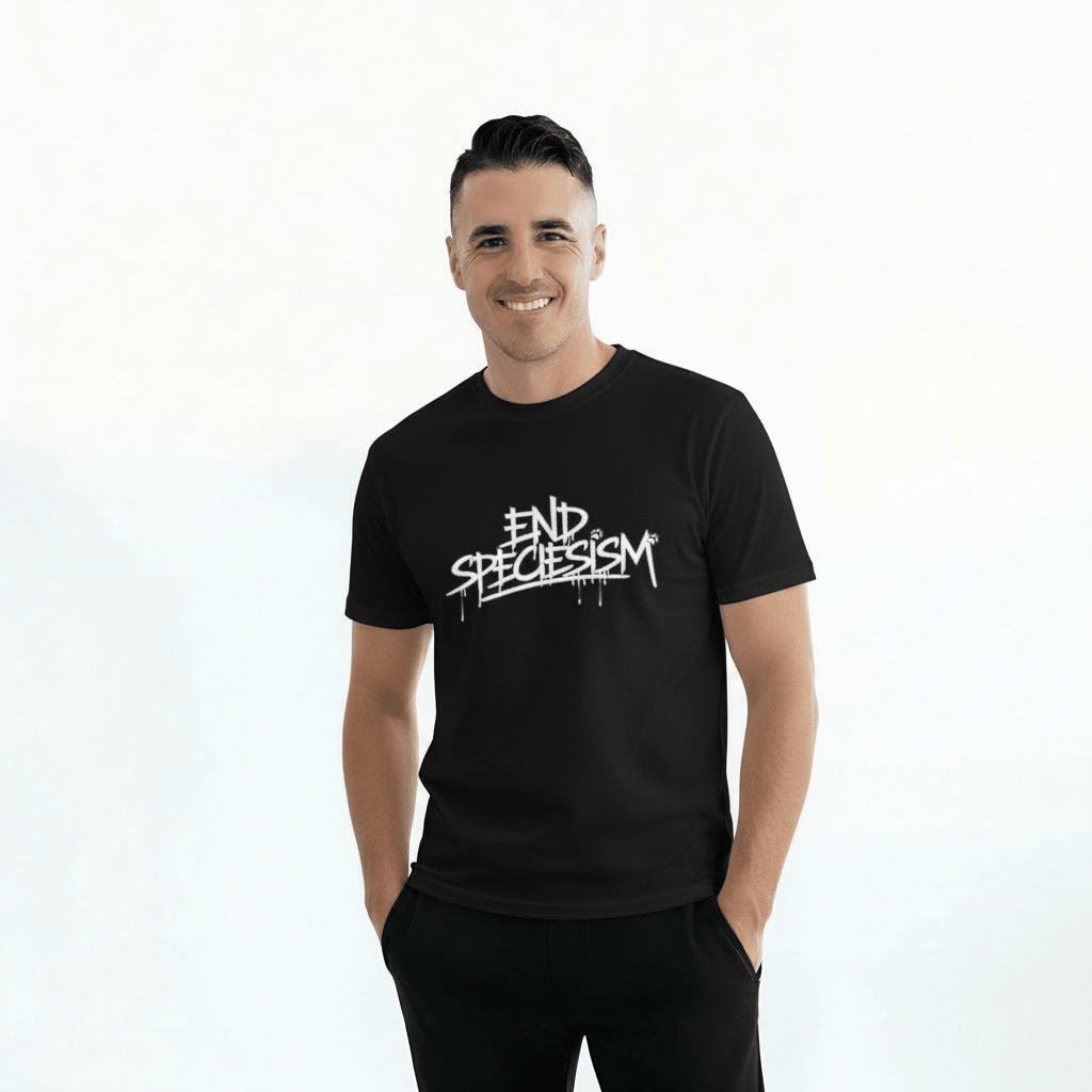 End Speciesism T-shirt - For Health For Ethics - Black
