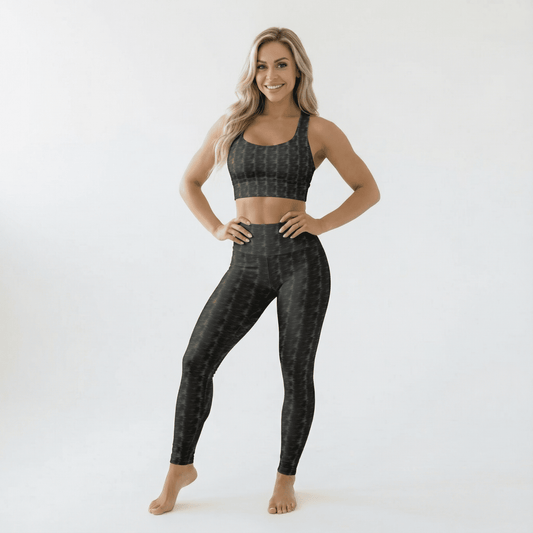 FHFE Black Marl Performance Longline Sports Bra - For Health For Ethics - XS