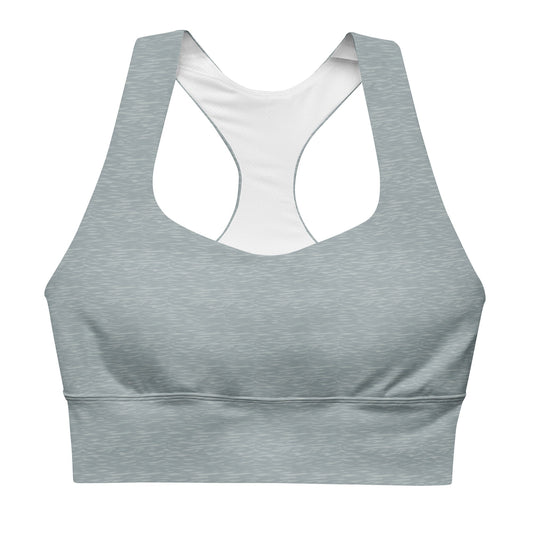 FHFE Gray Marl Performance Longline Sports Bra - For Health For Ethics - XS