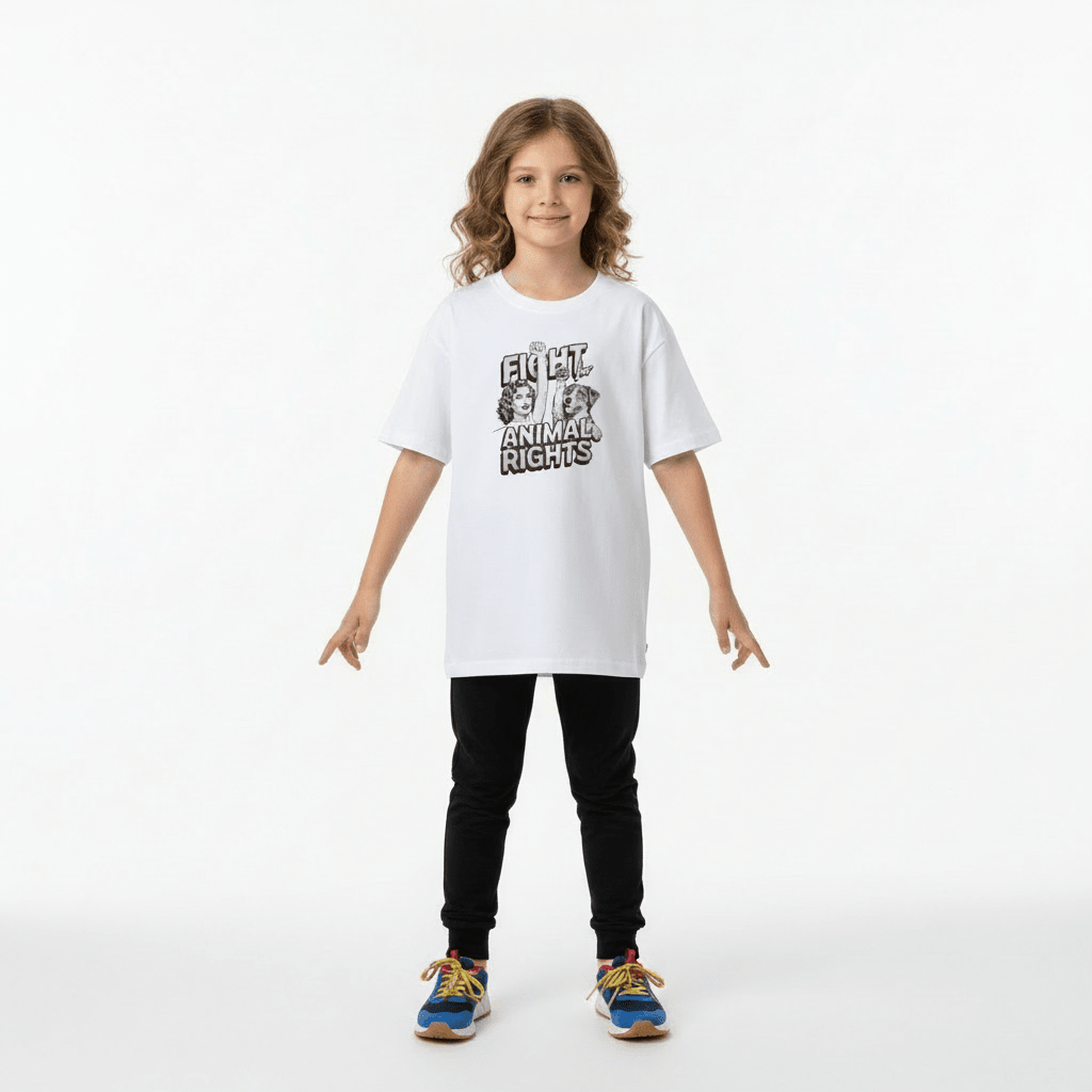 Fight for Animal Rights kids t-shirt - For Health For Ethics - Black