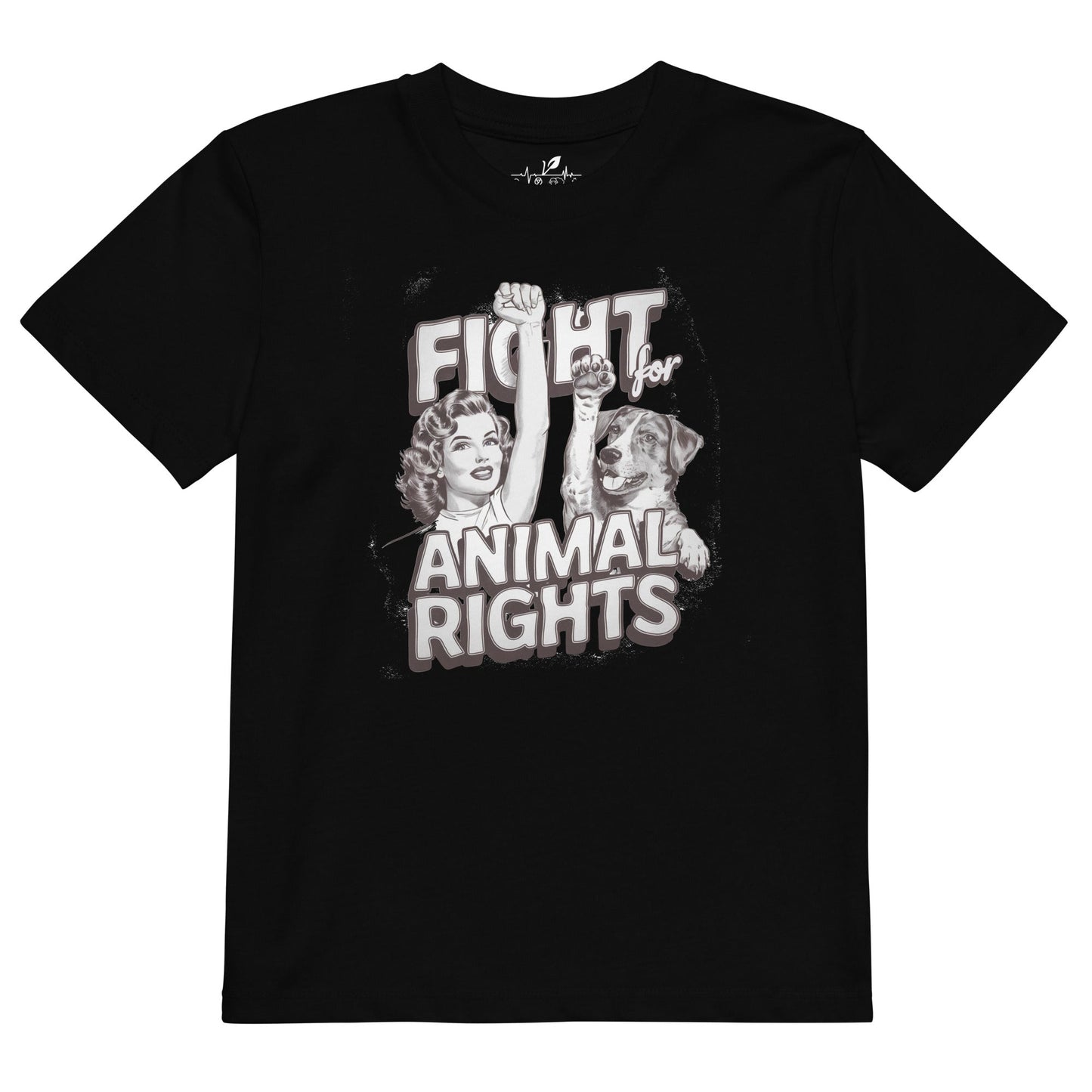 Fight for Animal Rights kids t-shirt - For Health For Ethics - Black