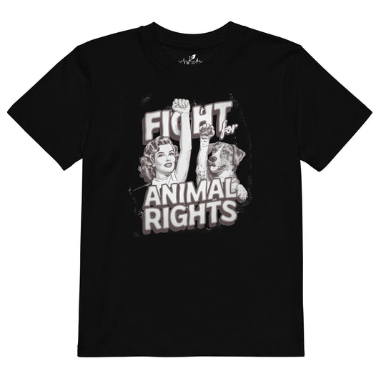 Fight for Animal Rights kids t-shirt - For Health For Ethics - Black