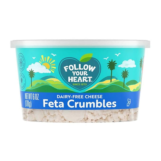 Follow Your Heart Dairy - Free Feta Crumbles, 6 OZ - For Health For Ethics - 