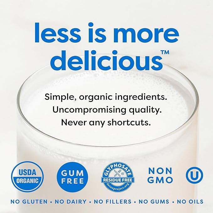 MALK Almond Milk Unsweetened (32oz, Pack of 6) - Shelf Stable Organic Almond Milk, Non GMO, Whole 30, Dairy Free, Vegan, Plant Based, No Gums or Fillers - Malk for Smoothies, Cereal, Coffee, Creamer - For Health For Ethics - 