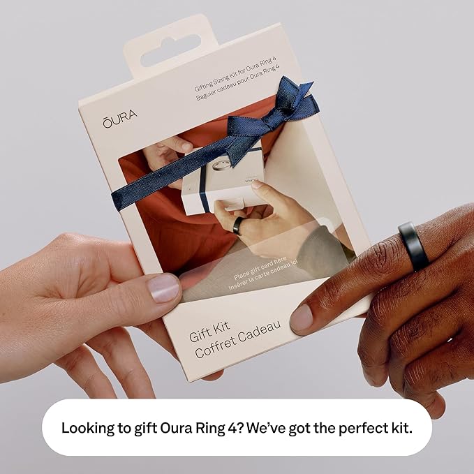 Oura Ring 4 - Gold - Size 9 - Smart Ring - Size First with Oura Ring 4 Sizing Kit - Sleep Tracking Wearable - Heart Rate - Fitness Tracker - Up to 8 Days of Battery Life - For Health For Ethics - 