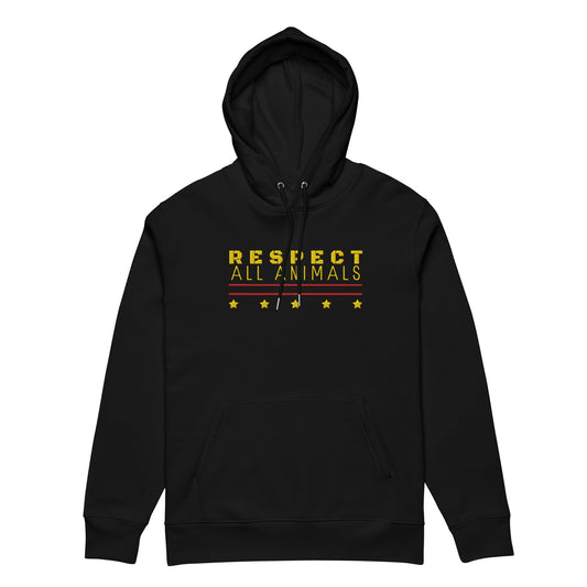 Respect All Animals Hoodie - For Health For Ethics - Black