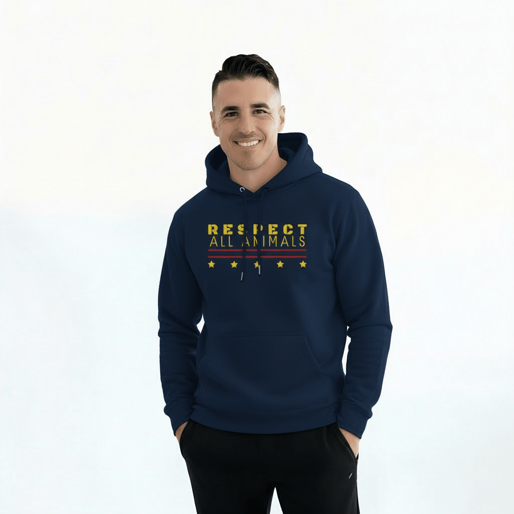 Respect All Animals Hoodie - For Health For Ethics - White