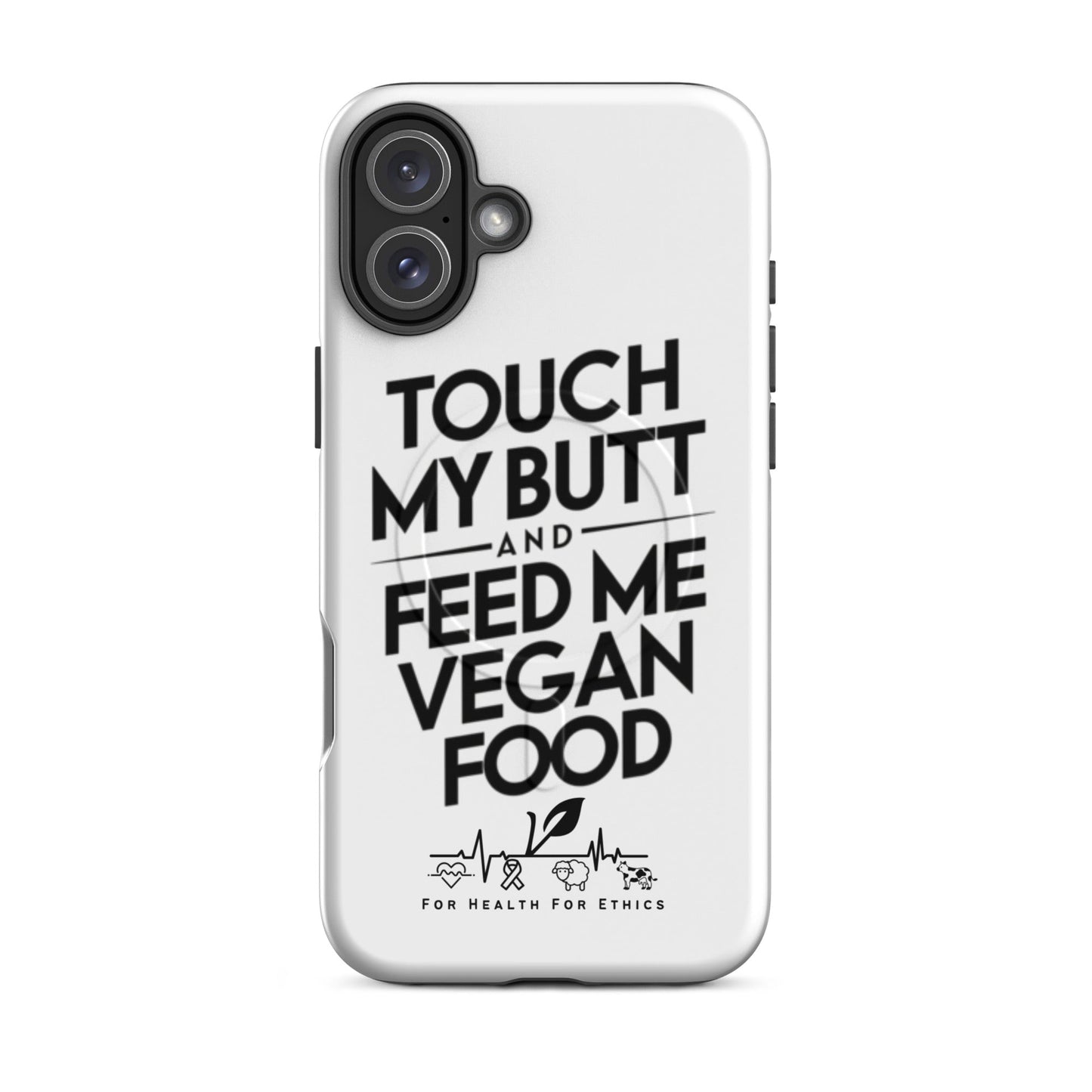 True Vegan Love MagSafe® tough case for iPhone® - For Health For Ethics - iPhone 16 Plus