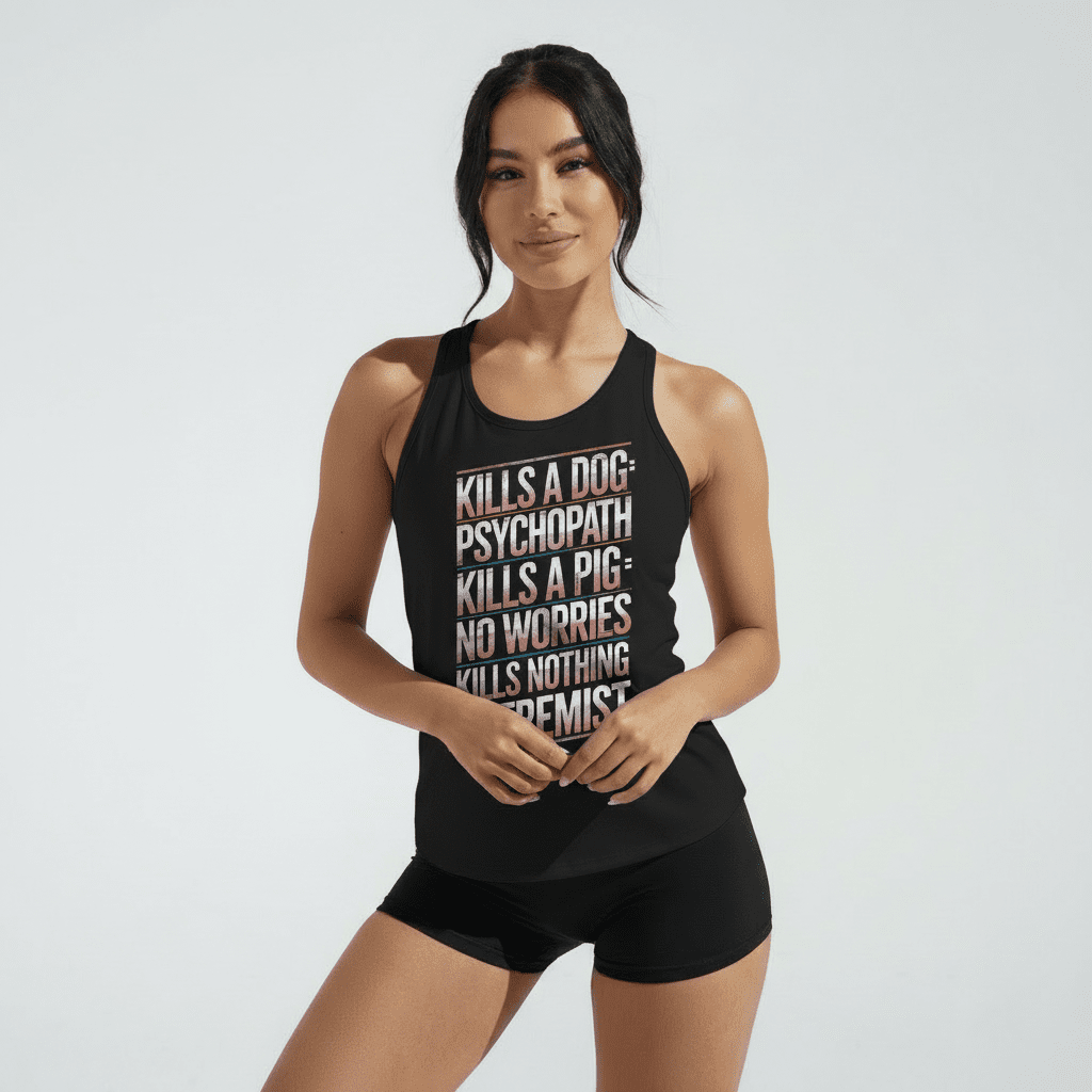 Vegan Extremist Racerback Tank - For Health For Ethics - XS