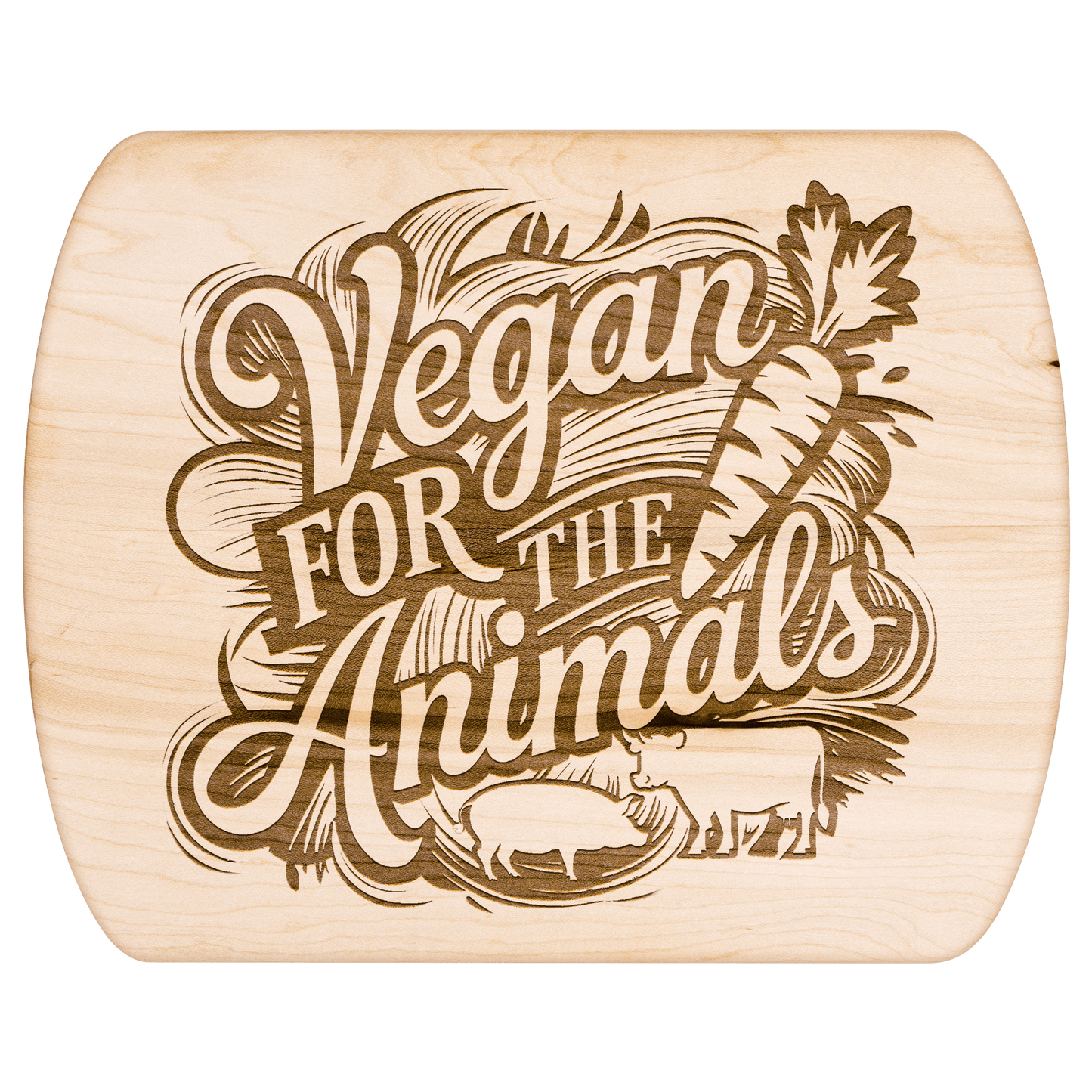 Vegan for the Animals Cutting Board - For Health For Ethics - Small