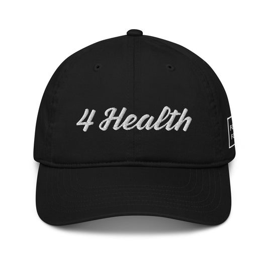 4 Health Organic Hat - For Health For Ethics - Black - Front