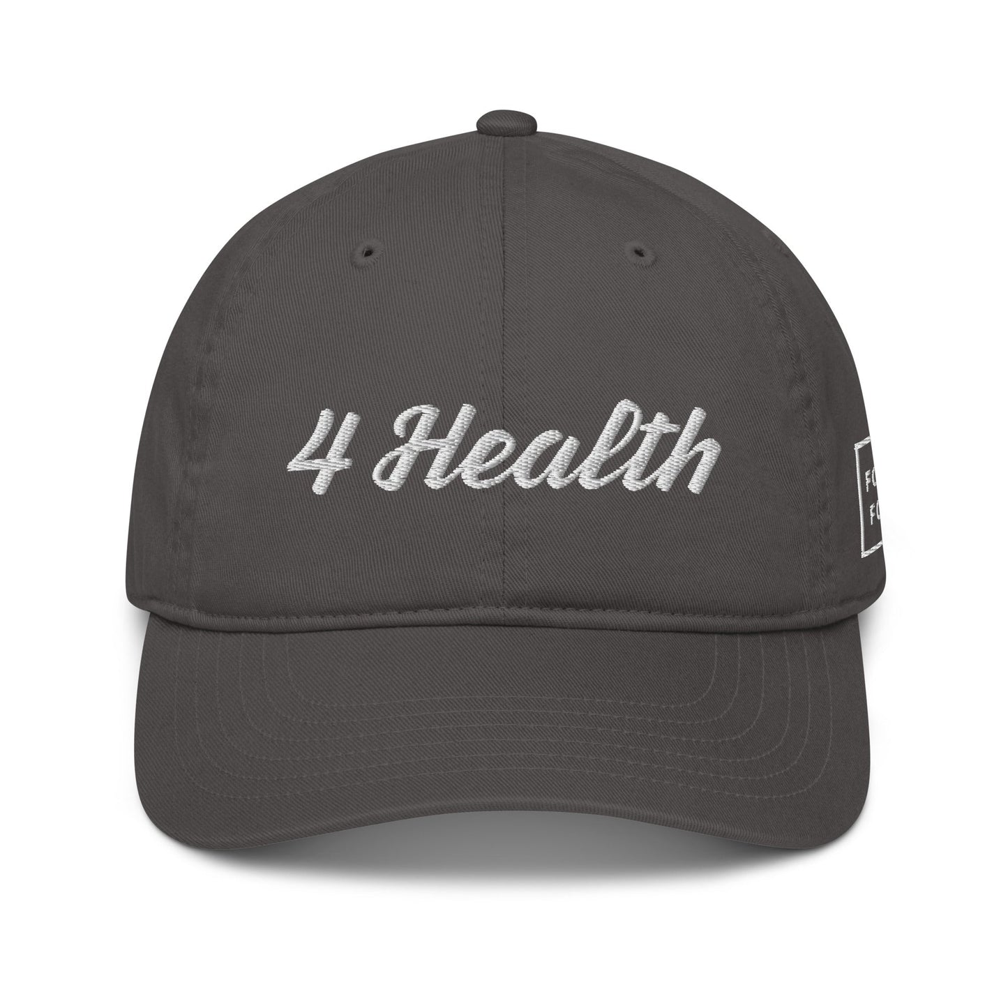 4 Health Organic Hat - For Health For Ethics - Charcoal - Font