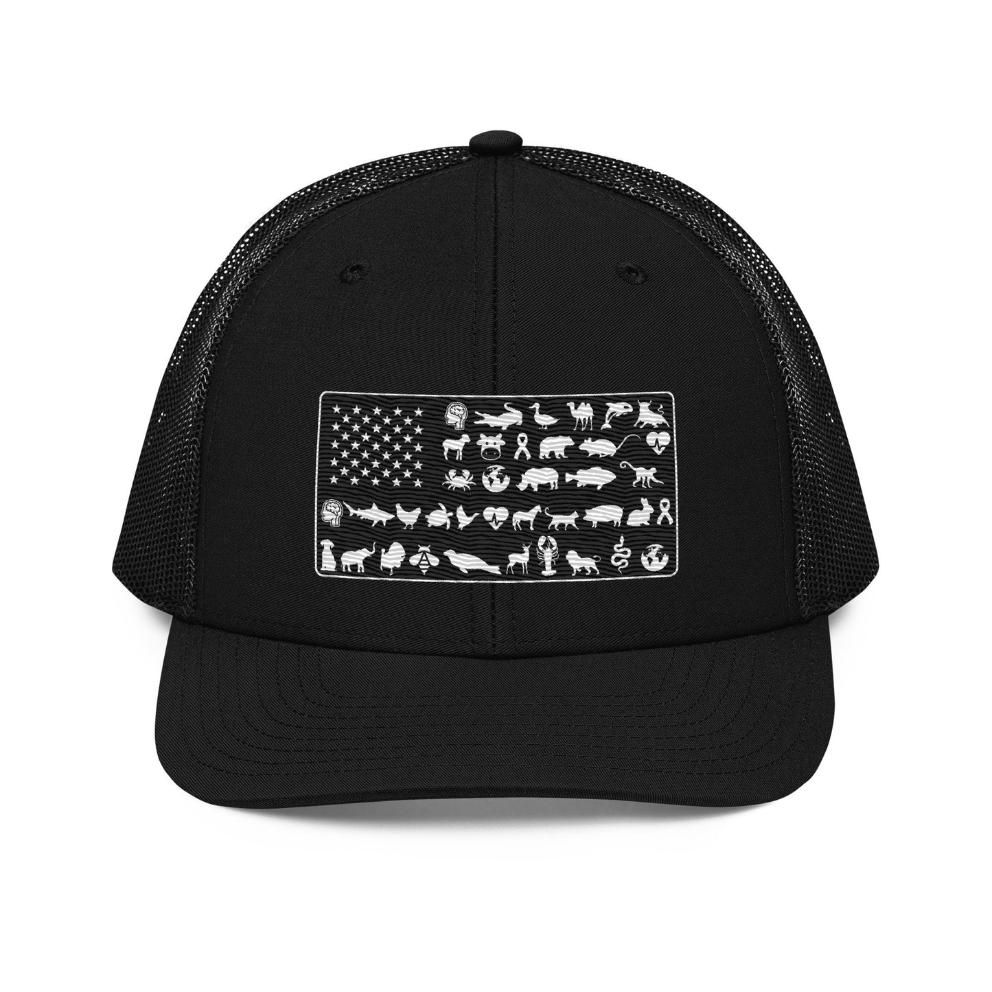 American Flag Hat - For Health For Ethics - Black - Front