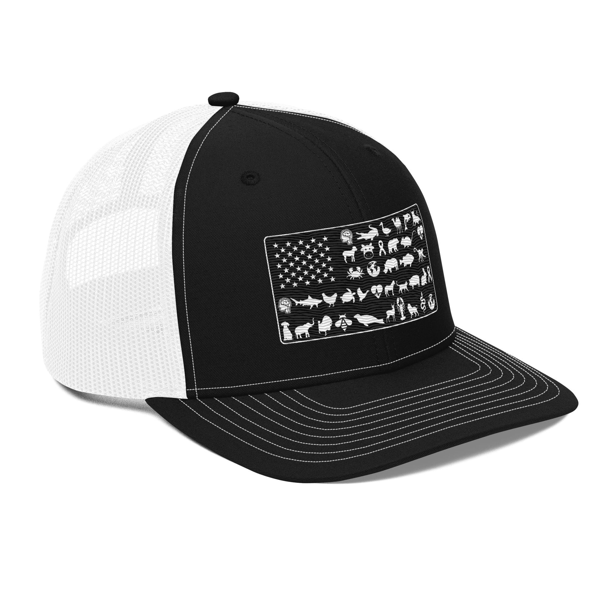 American Flag Hat - For Health For Ethics - Black - Side Right