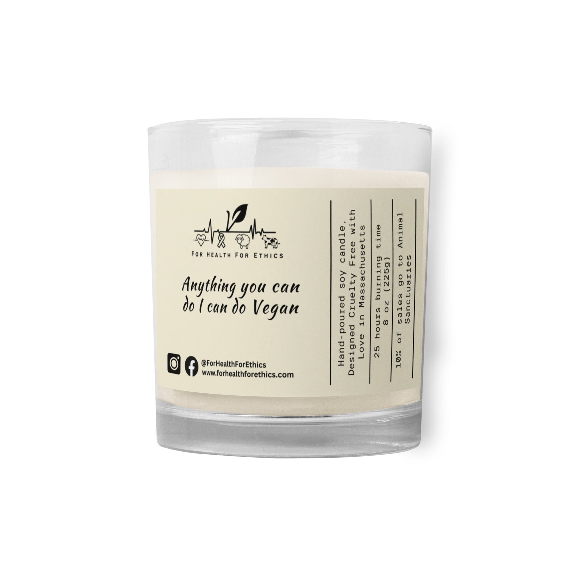 Anything you can do I can do Vegan candle - For Health For Ethics -