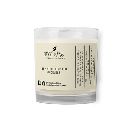 Be a Voice for the Voiceless candle - For Health For Ethics -
