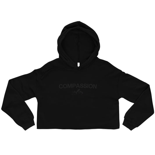 Compassion Crop Hoodie - For Health For Ethics - Black Out