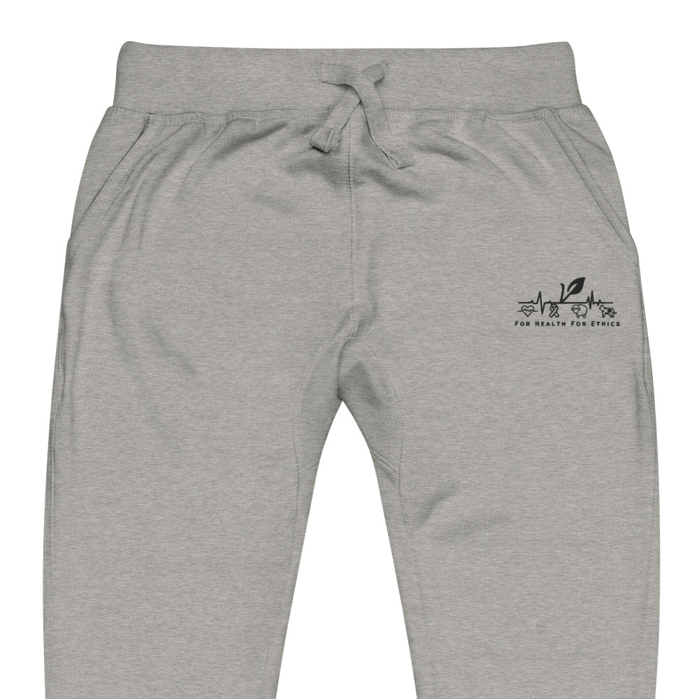 Vegan Joggers - For Health For Ethics - Carbon Grey - Front half