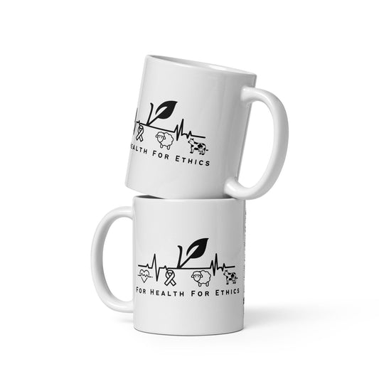 Vegan Coffee Mug - For Health For Ethics -