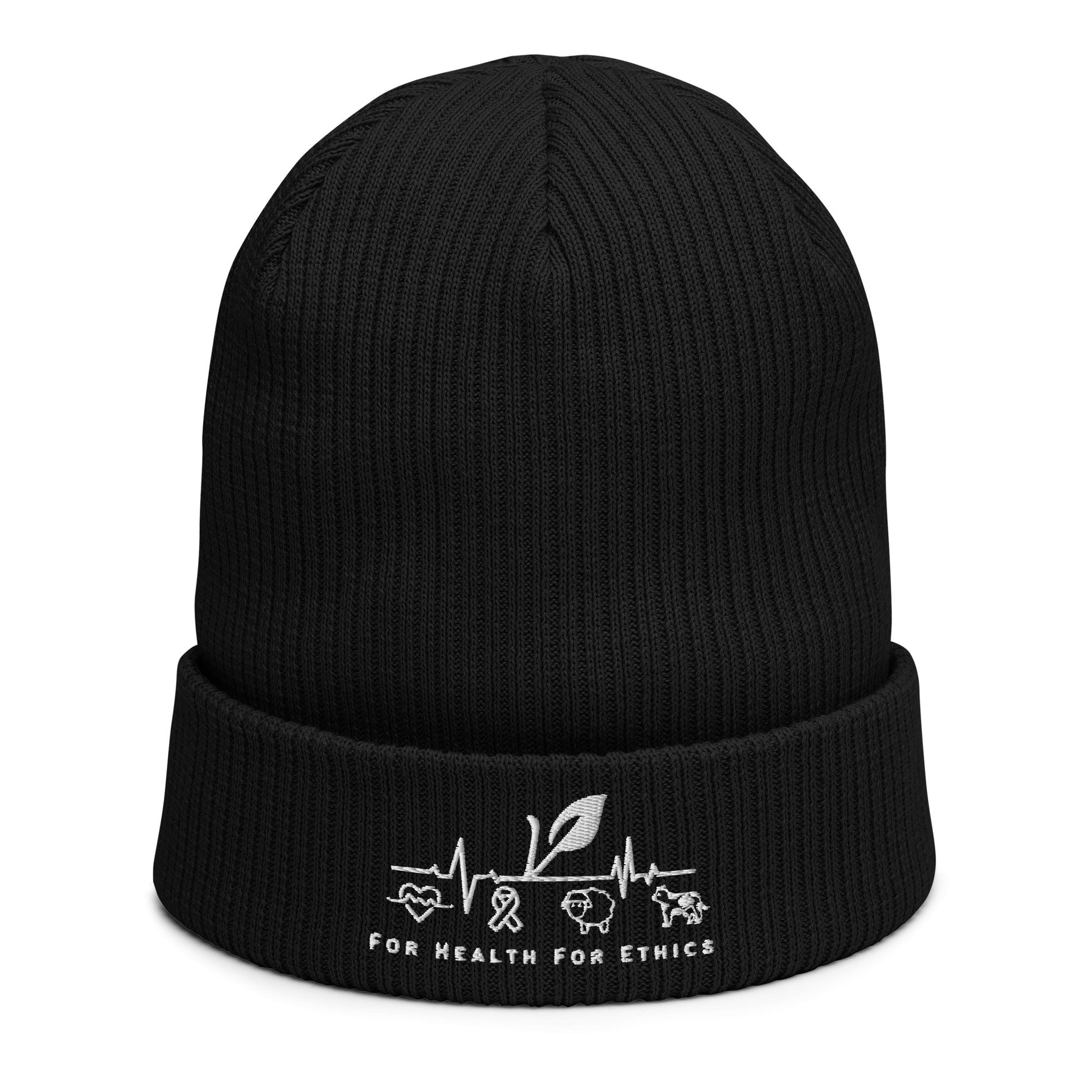 For Health For Ethics Organic beanie - For Health For Ethics - Black - Front