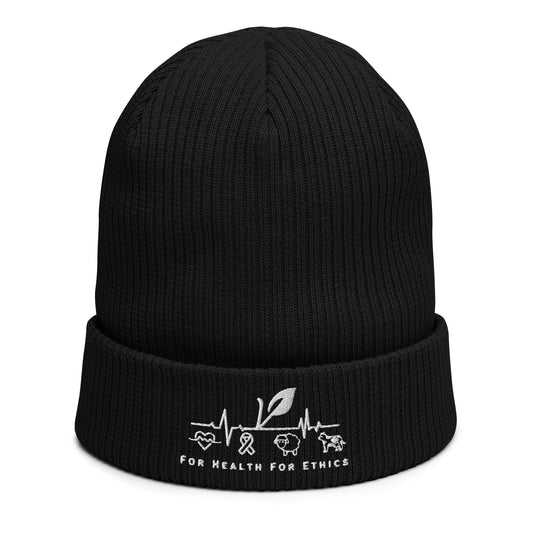 For Health For Ethics Organic beanie - For Health For Ethics - Black - Front