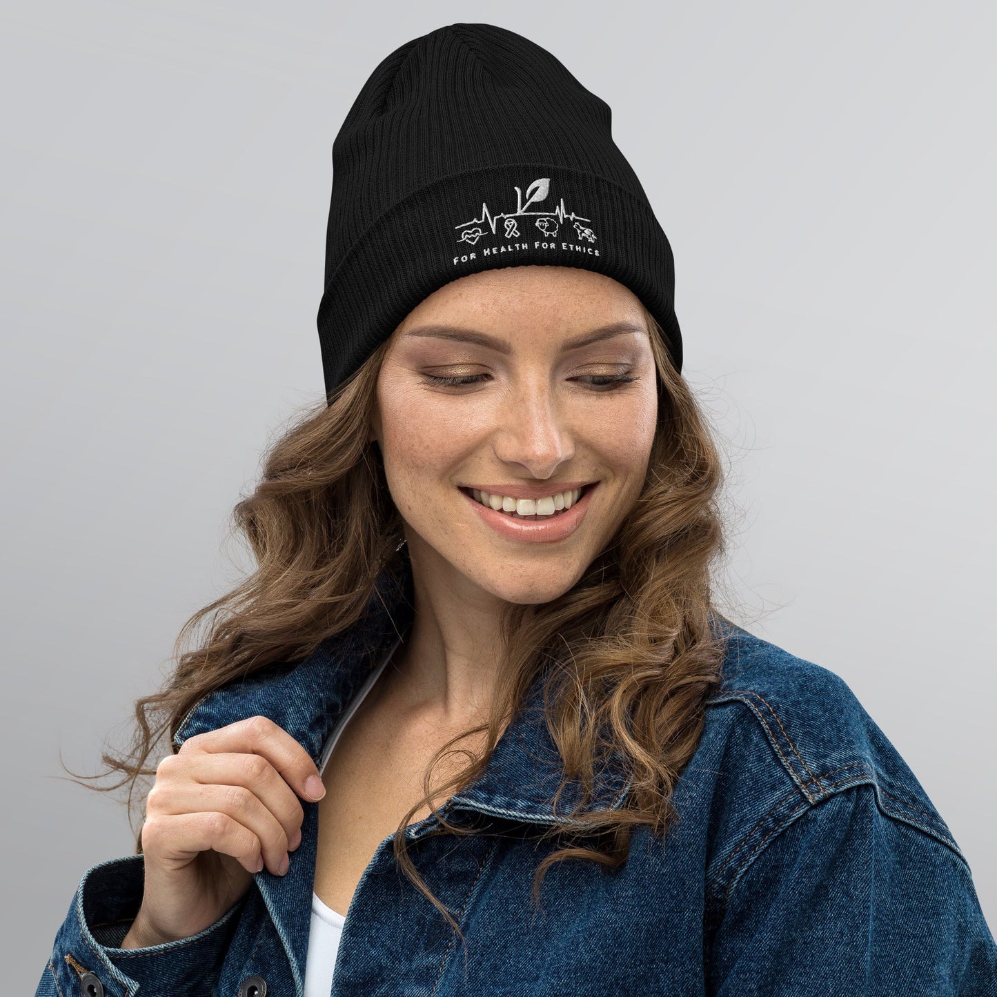 For Health For Ethics Organic beanie - For Health For Ethics - Black - Woman Front