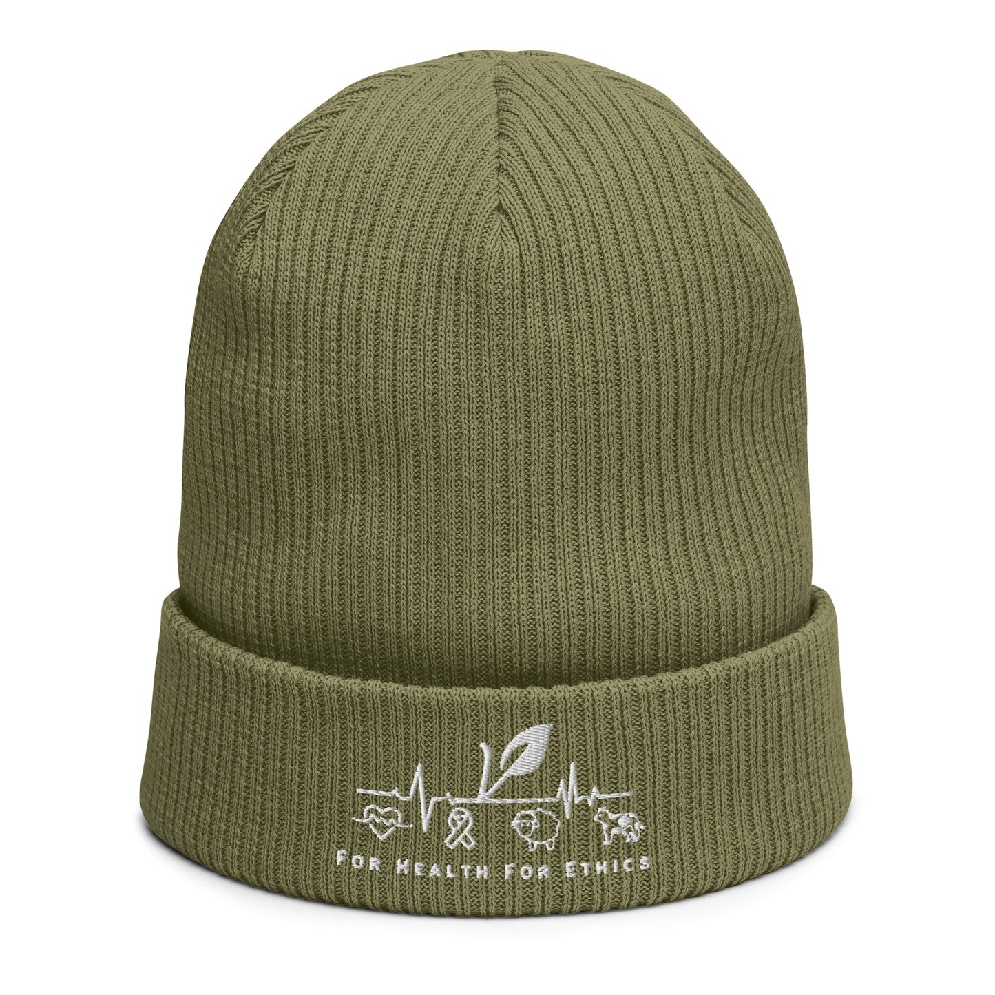 For Health For Ethics Organic beanie - For Health For Ethics - Olive Green - Front