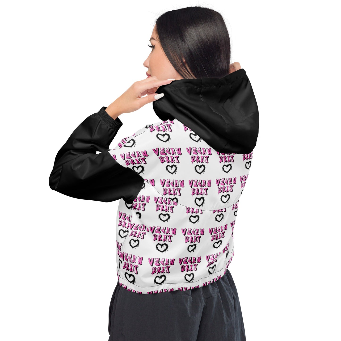Vegan Brat Women’s cropped windbreaker - For Health For Ethics - XS