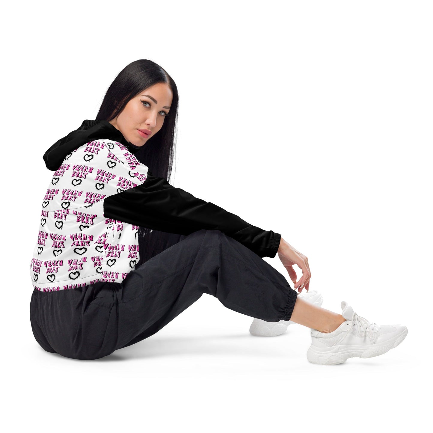 Vegan Brat Women’s cropped windbreaker - For Health For Ethics - XS